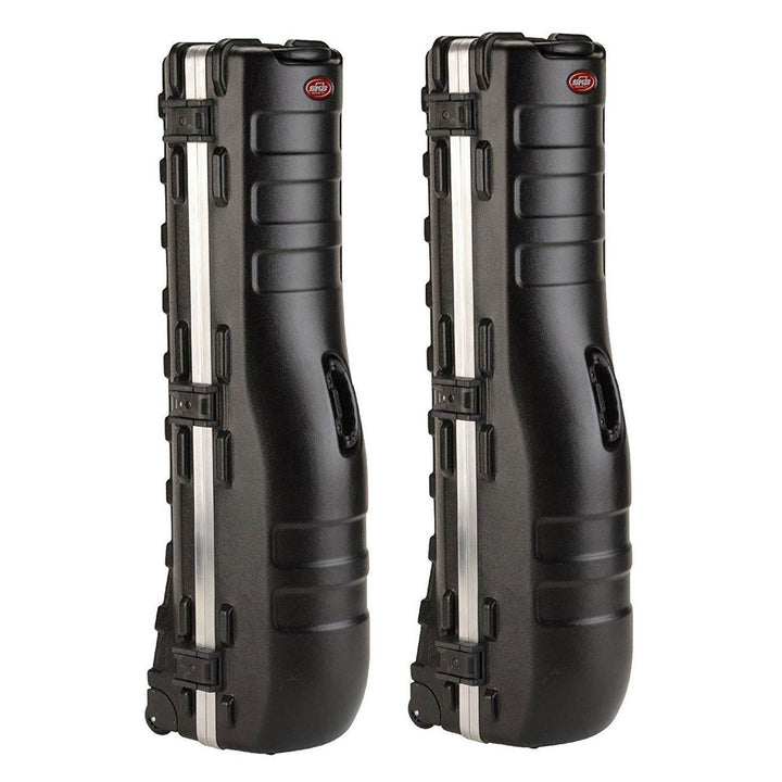 SKB Cases ATA Deluxe Hard Plastic Storage Wheeled Golf Bag Travel Case (2 Pack) - VMInnovations