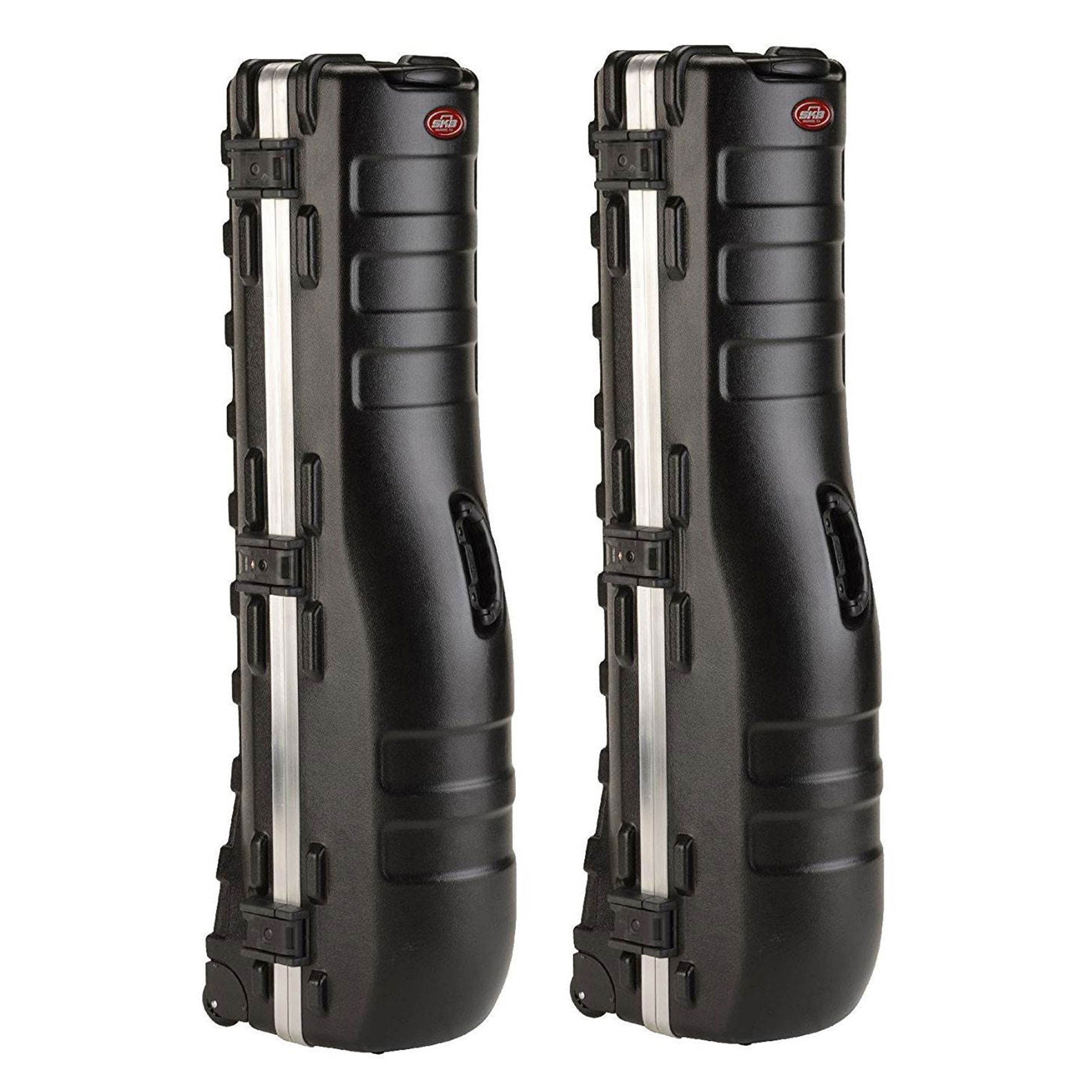 SKB Cases ATA Deluxe Hard Plastic Storage Wheeled Golf Bag Travel Case (2 Pack) - VMInnovations