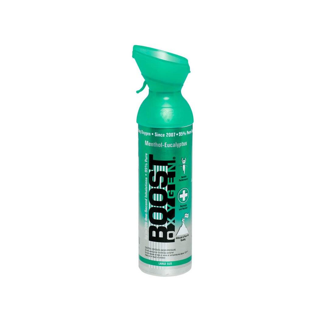 Boost Oxygen Natural Oxygen Canister, Menthol Eucalyptus 2, 5, and 10 L (3 Pack) - VMInnovations