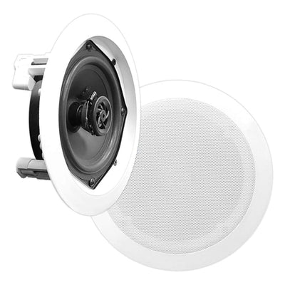 PYLE PDIC61RD 200W 6.5'' Round Flush Mount In-Wall/Ceiling Home Speakers, 2 Pack