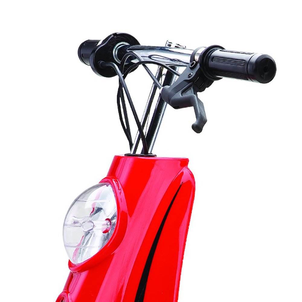 Razor Pocket Mod Miniature Euro 24V Kids Electric Scooter & Helmet, Black & Red