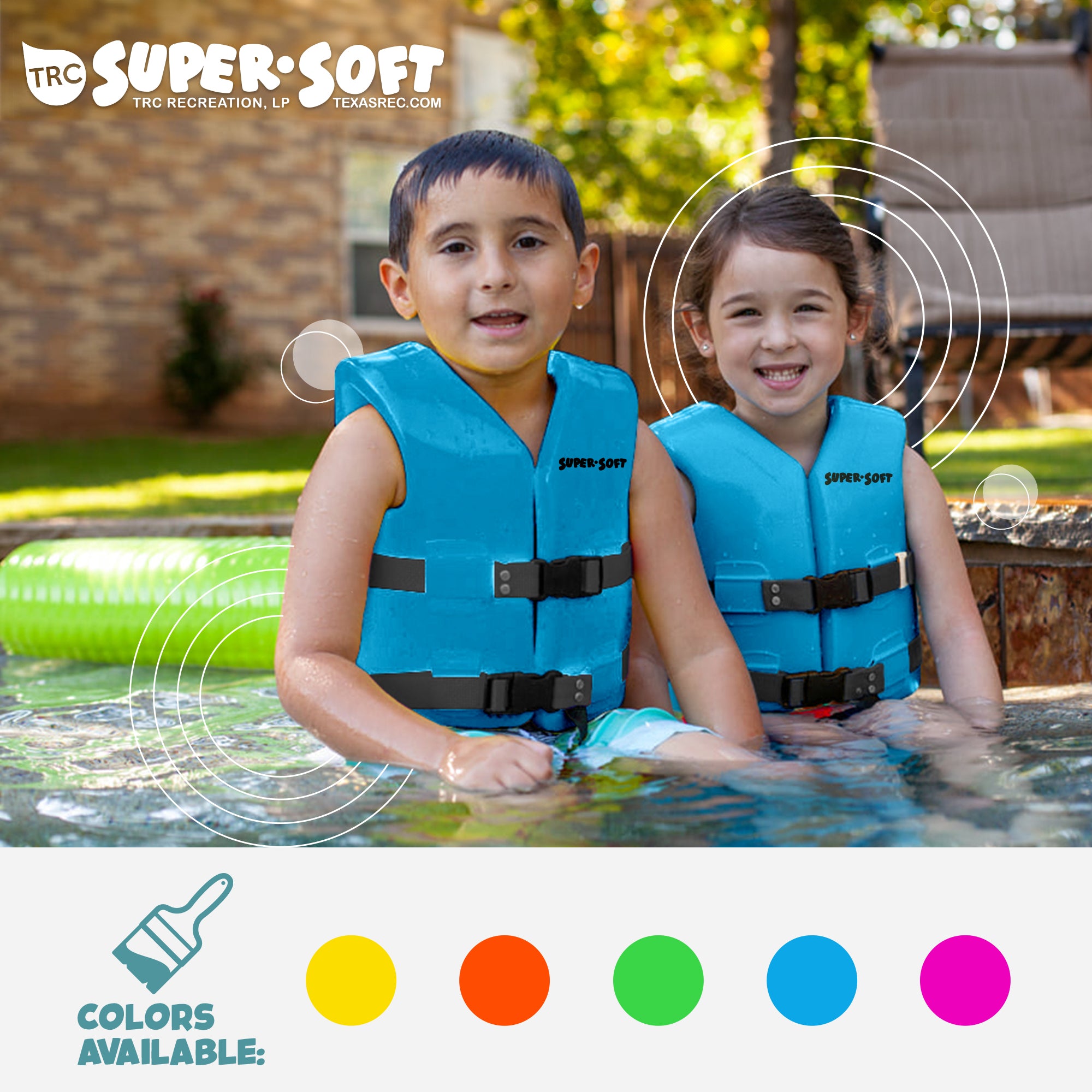 TRC Recreation Super Soft Child Life Jacket Swim Vest, Small, Marina Blue (Used) - VMInnovations