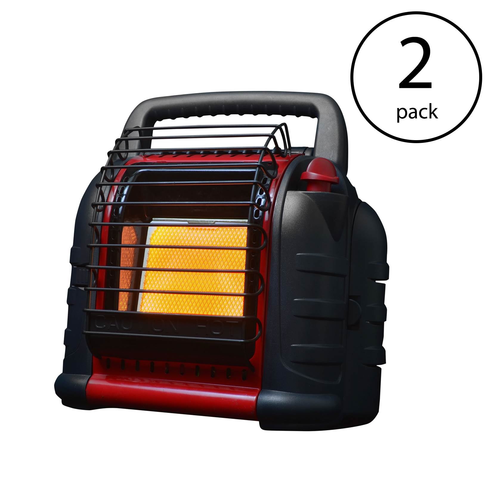 Mr Heater 12000 BTU Red Hunting Buddy Portable Propane Gas Heater w Fan (2 Pack)