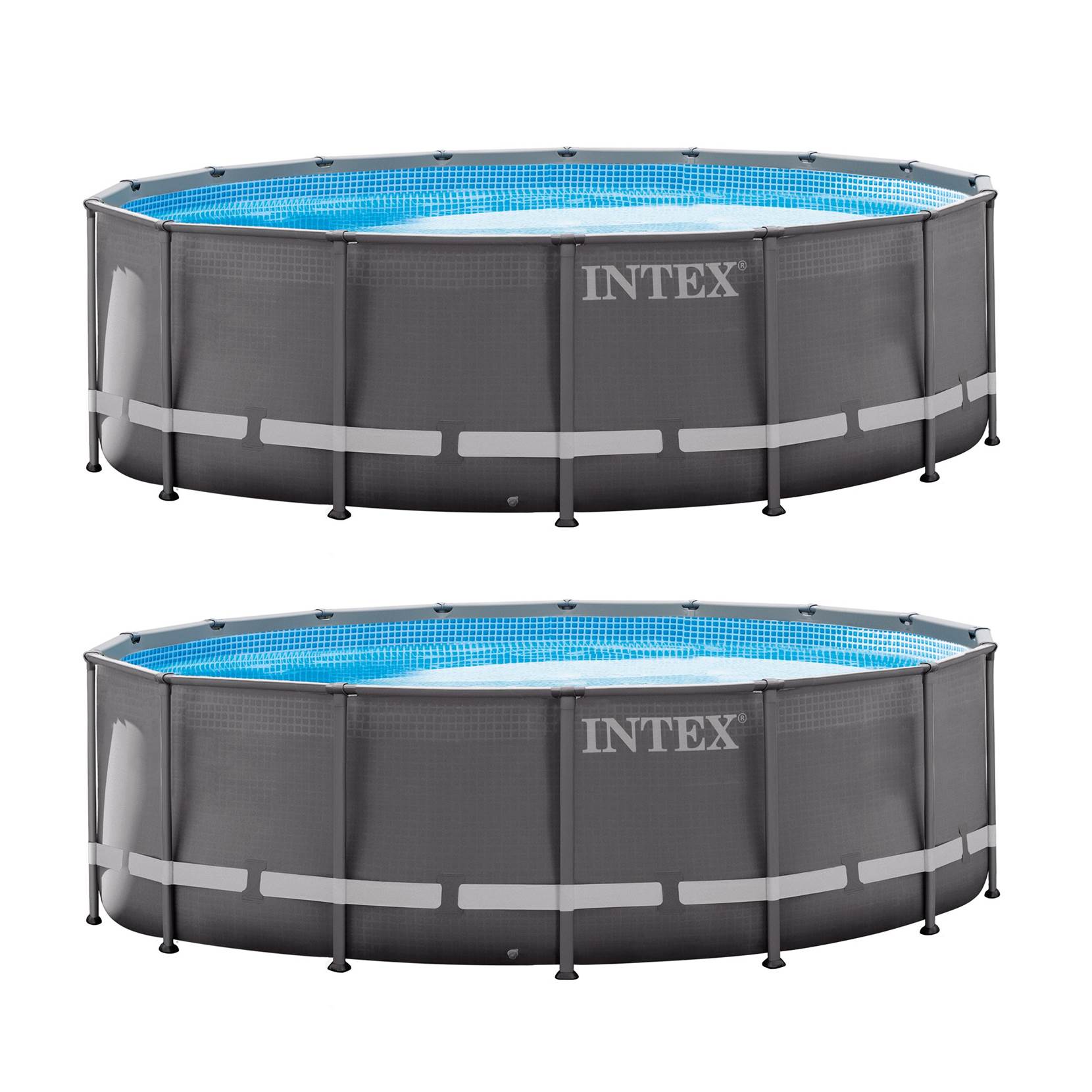 Intex 16' x 48" Ultra Frame Swimming Pool w/ 1200 GPH Sand Filter Pump (2 Pack)