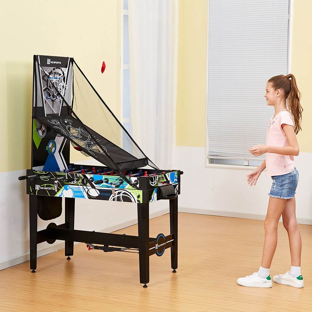 MD Sports 48 Inch 12 in 1 Combo Manual Scoring System Multi Game Room Table