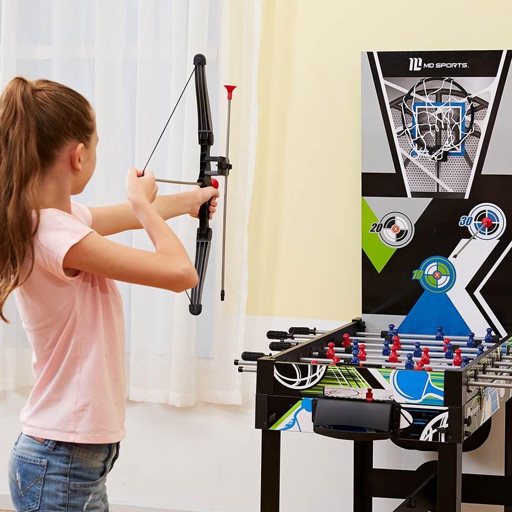 MD Sports 48 Inch 12 in 1 Combo Manual Scoring System Multi Game Room Table