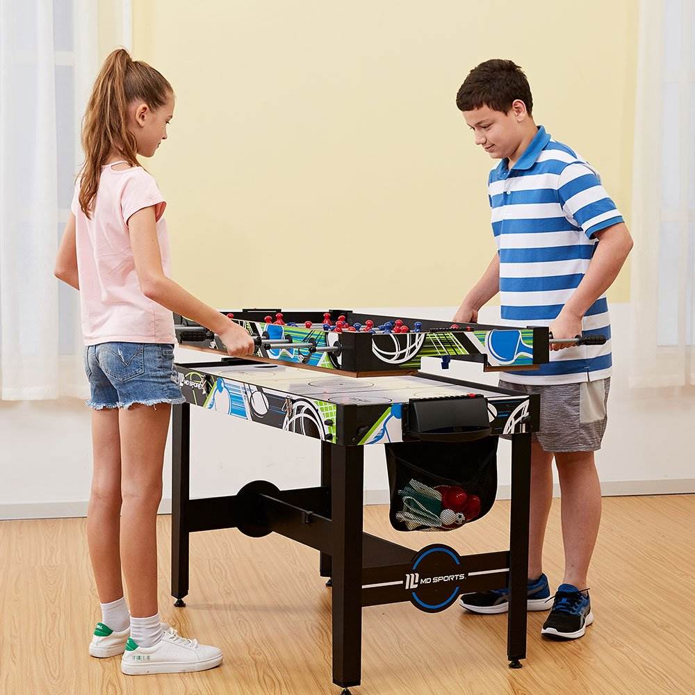 MD Sports 48 Inch 12 in 1 Combo Manual Scoring System Multi Game Room Table