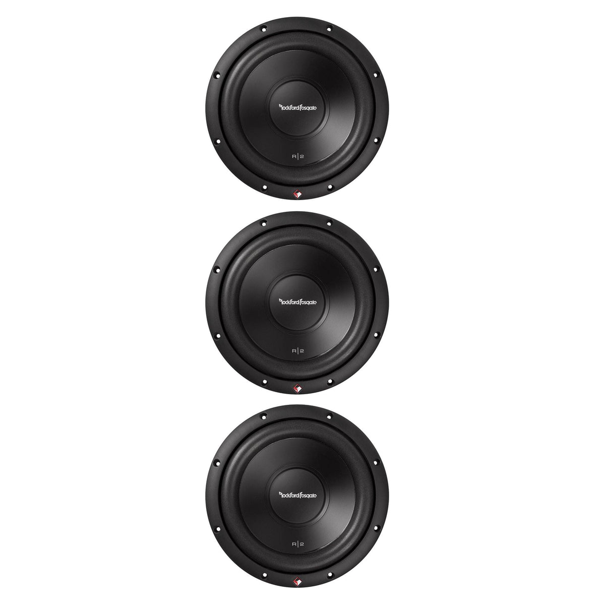 Rockford Fosgate 10 Inch Prime Dual 500 Watt Car Audio Power Subwoofer (3 Pack)