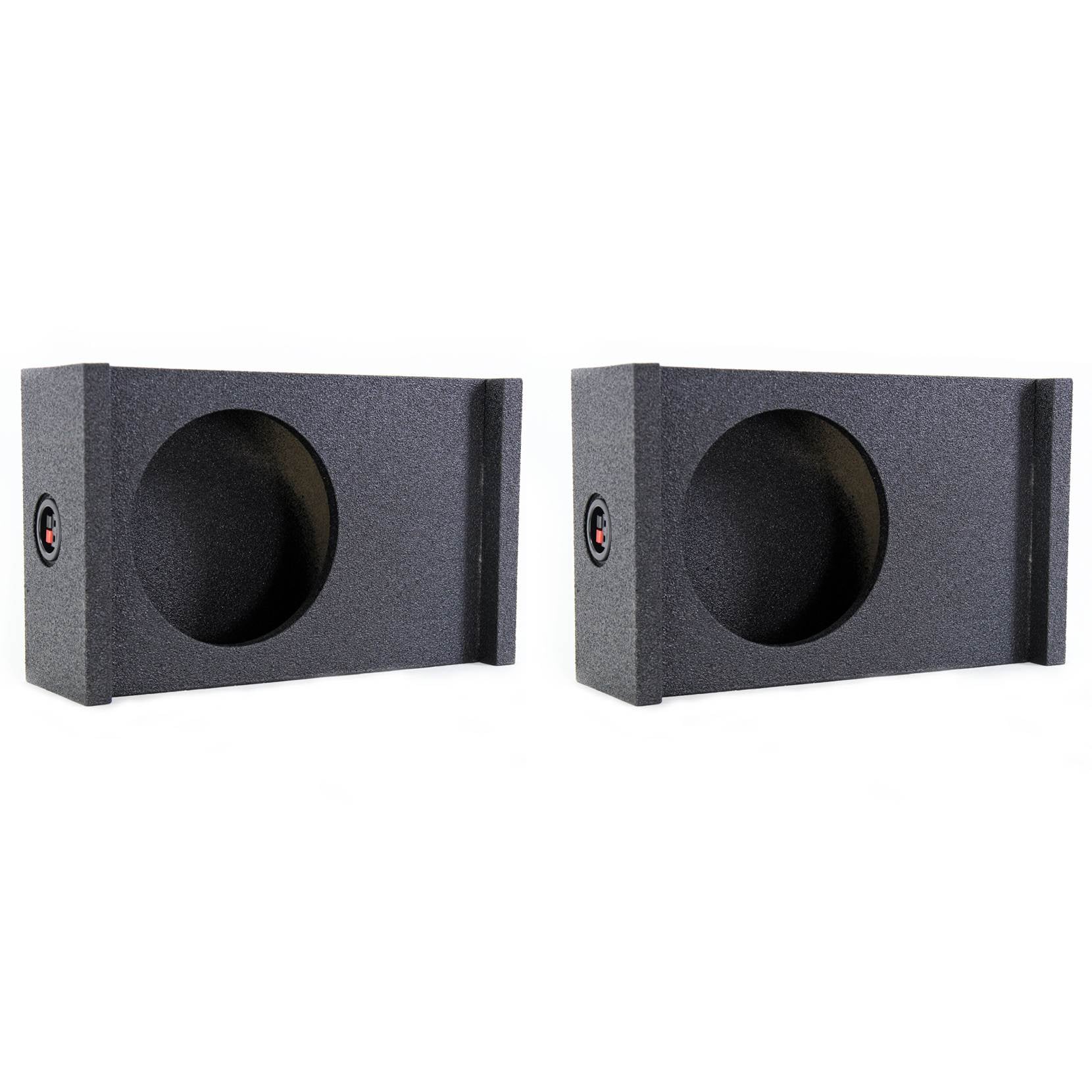 Q-Power Single 12-Inch Universal Downfire/Behind Seat Sub Box (2 Pack) - VMInnovations