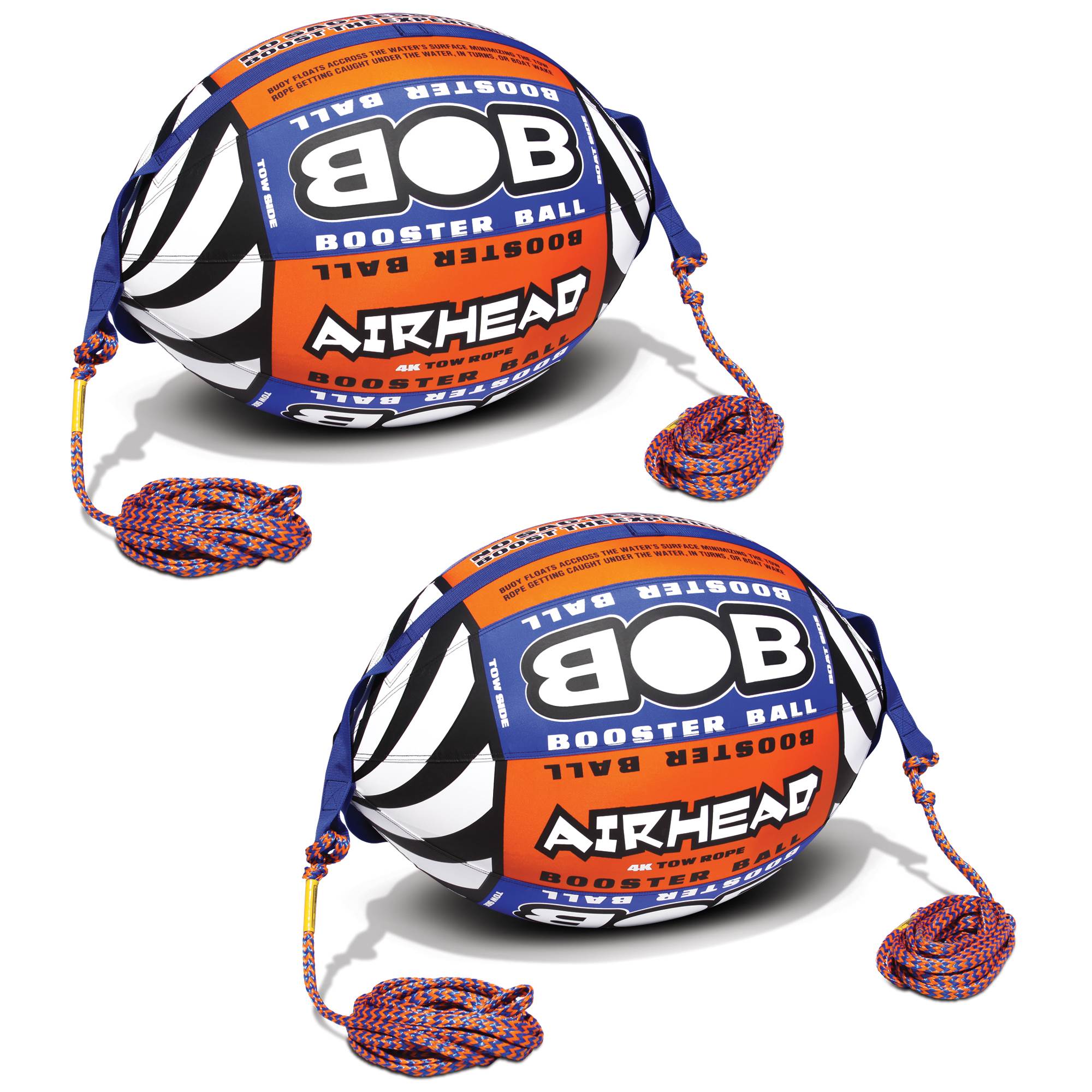 Airhead BOB Tow Rope w/ Inflatable Buoy Booster Ball Lake Tube Towables (2 Pack)