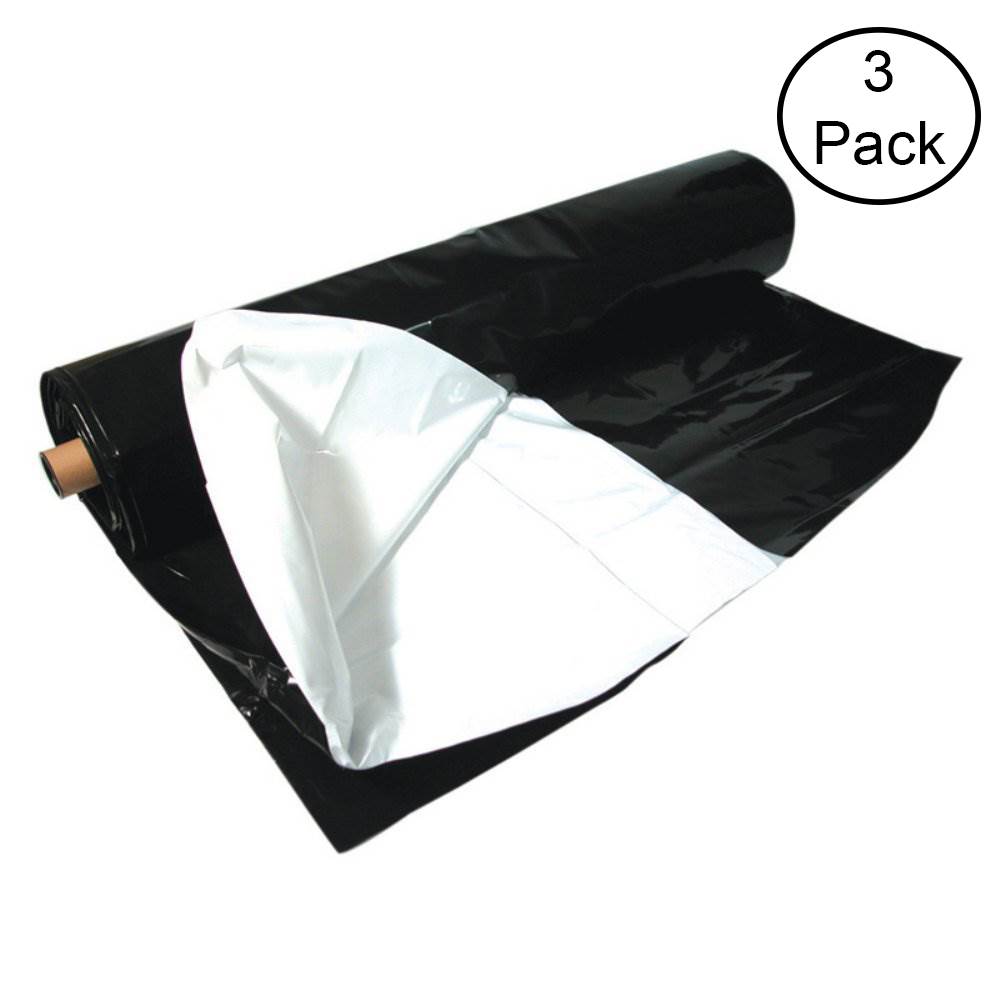 Hydrofarm ABWP10 100 x 10 Reflective Hydroponic Waterproof Poly Film (3 Pack)