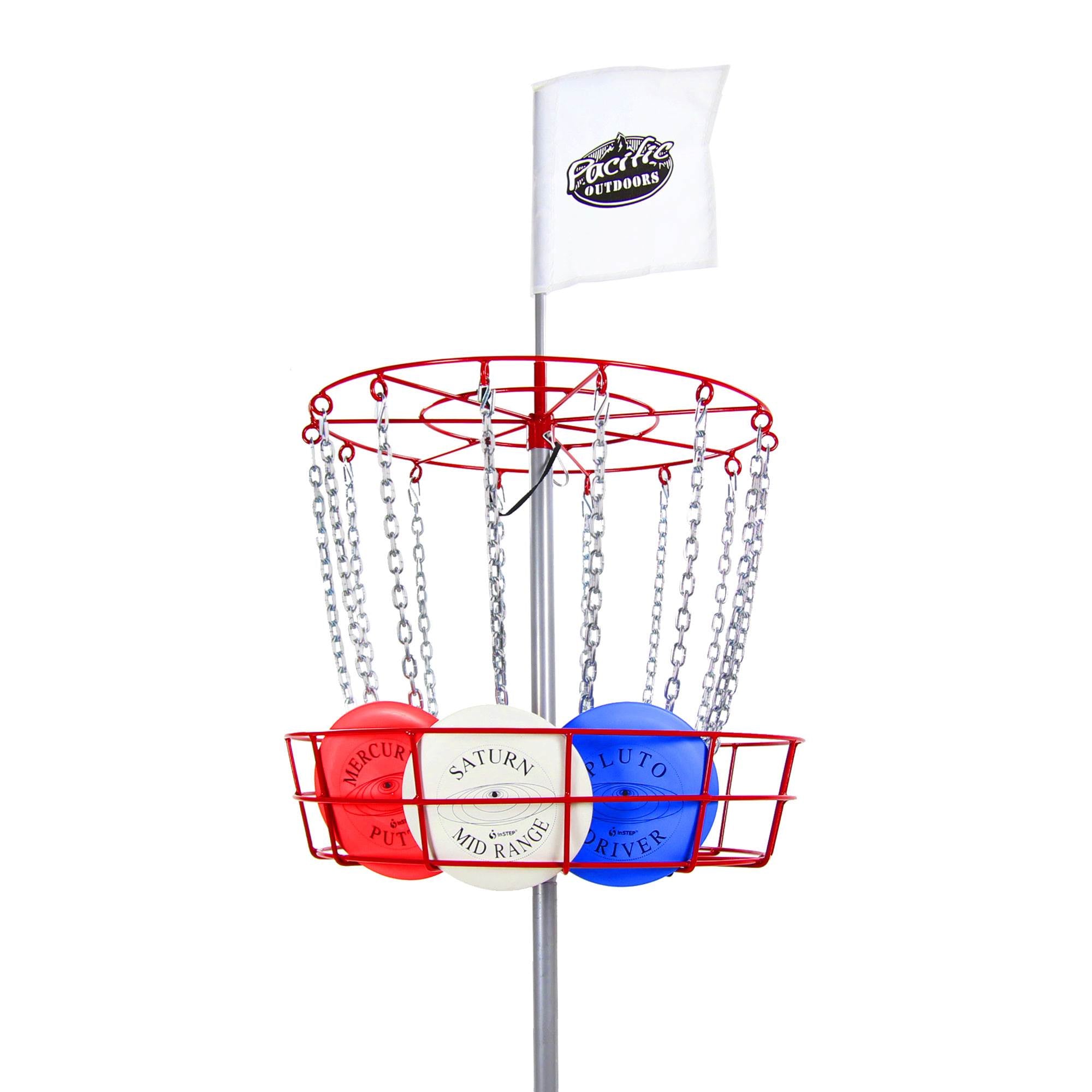 InSTEP DG200 Outdoor Disk Golf Goal + 3 Free Discs (Open Box)