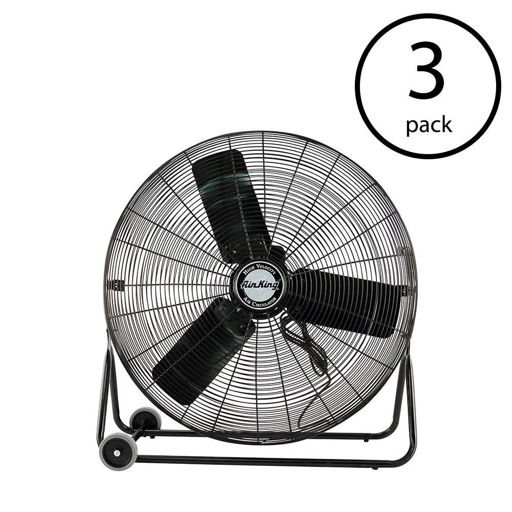 Air King 3 Speed 1/4 HP 120 Volt 30 Inch Enclosed Pivoting Floor Fan (3 Pack)