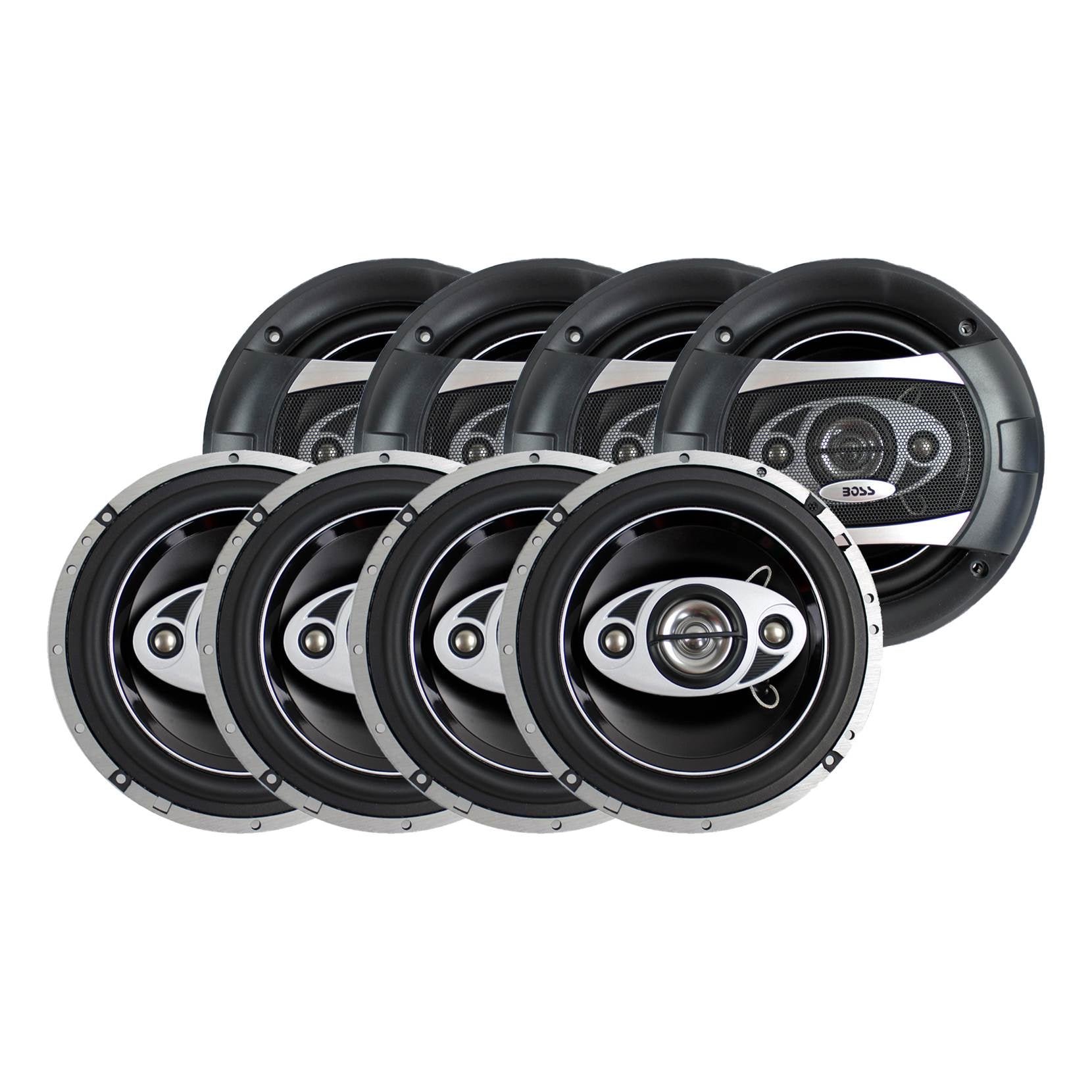 Boss Audio 6.5" 4-Way 400W Car Coaxial Speakers Stereo P654C (4 Pack)