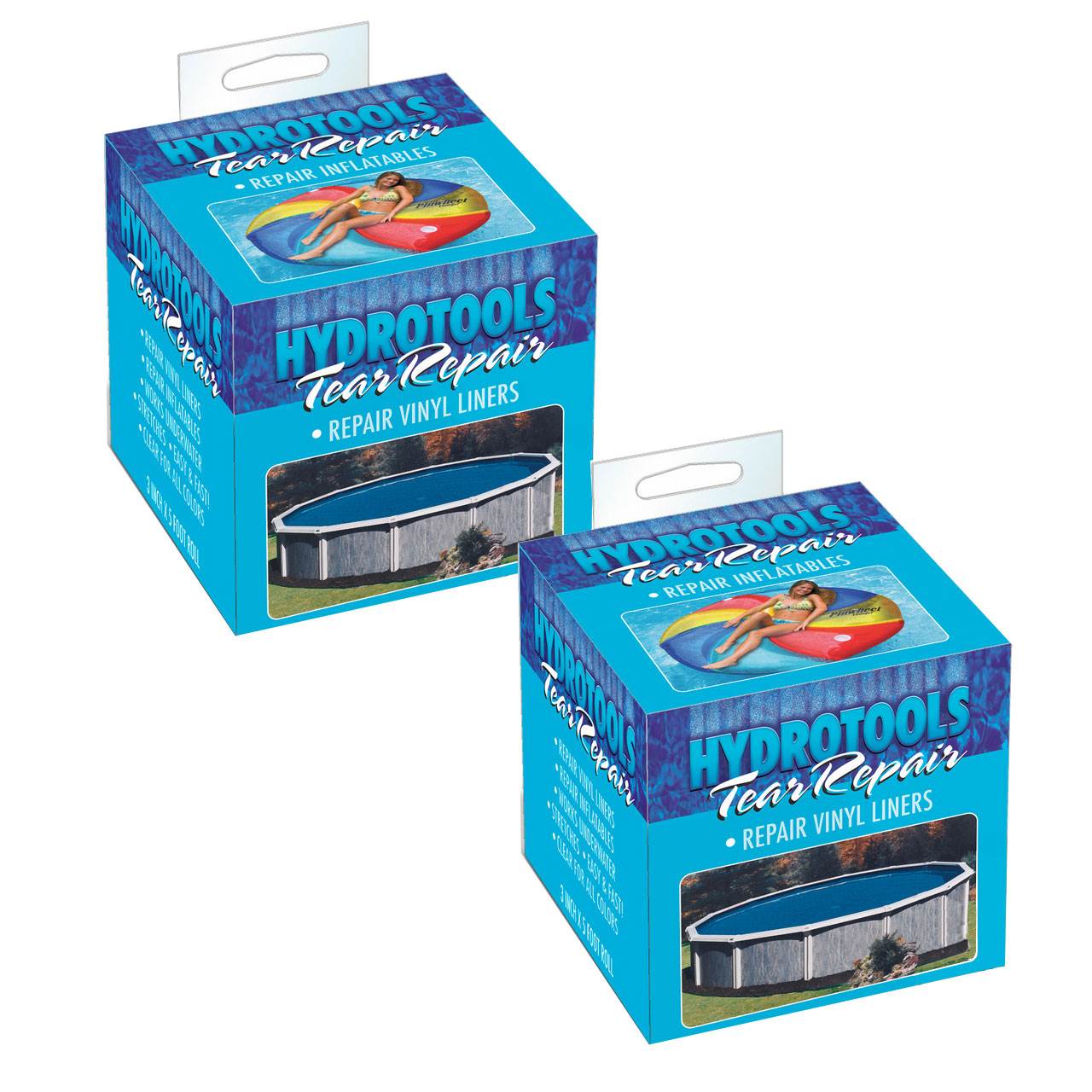 Swimline Tear-Aid Underwater Vinyl Swimming Pool Liner Repair Patch (2 Pack) - VMInnovations