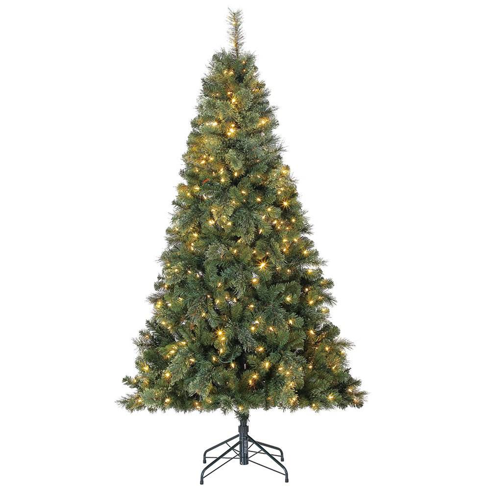 Home Heritage Cascade Quick Set 7 Ft Artificial Christmas Tree Prelit 450 LEDs