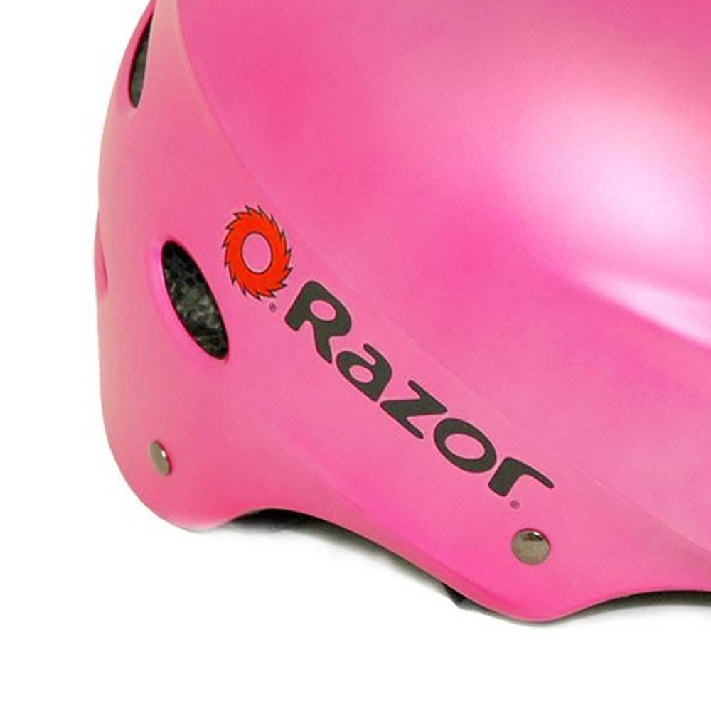 Razor V17 Youth Kids Safety Sports Helmets For Children 8-14, 1 Blue & 1 Pink