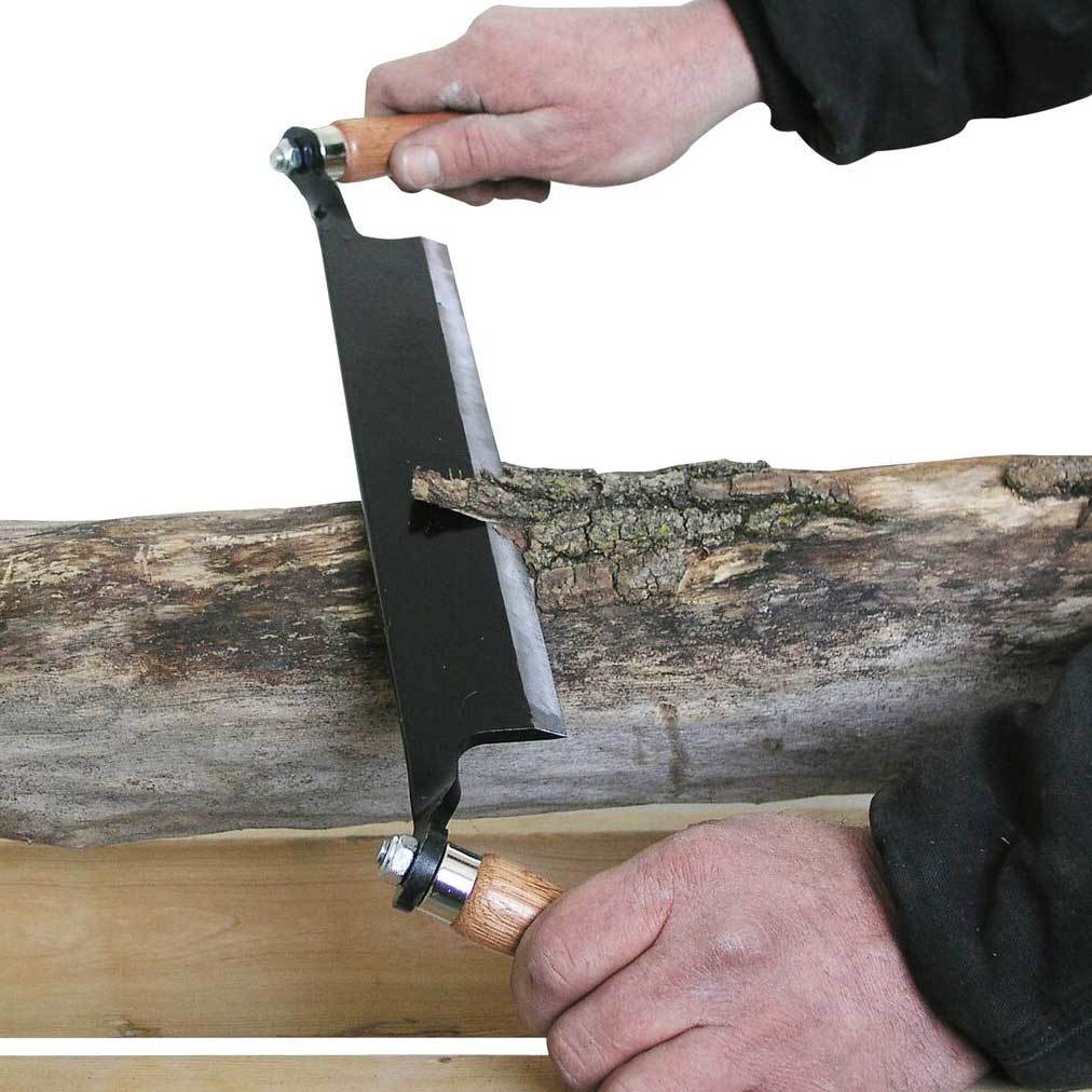 Timber Tuff 8" Straight Wood Blade Draw Shave Knife Woodworking Tool (2 Pack) - VMInnovations