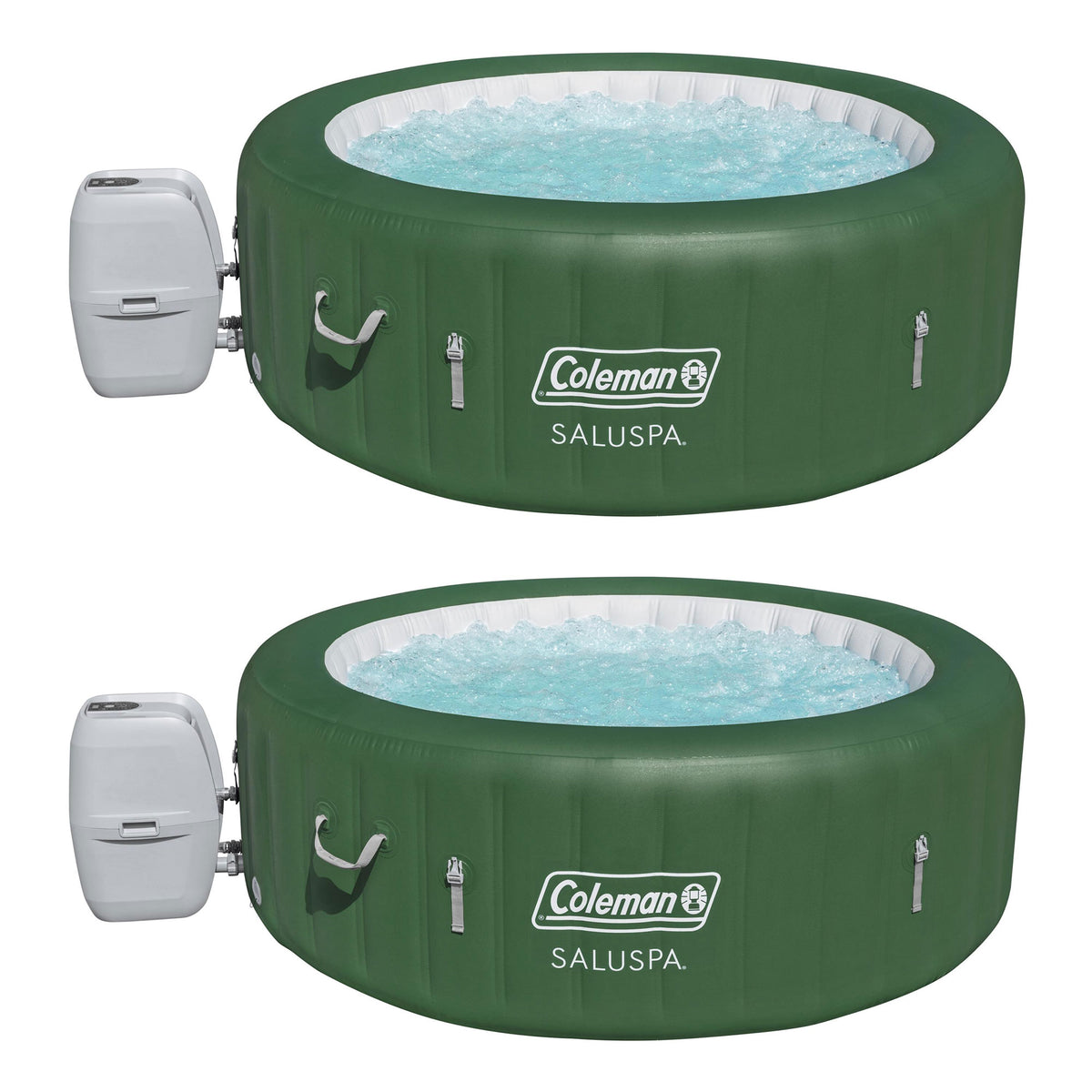 Coleman SaluSpa 6 Person Inflatable Spa Bubble Massage Outdoor Hot Tub, (2 Pack) - VMInnovations