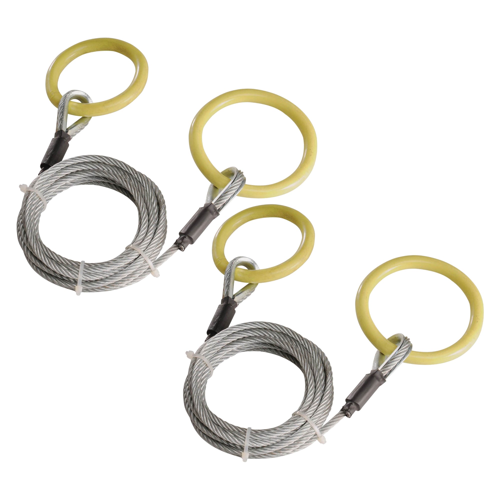 Timber Tuff ATV and UTV Heavy Duty Log Lumber Choker Cable w/ Tow Rings (2 Pack)