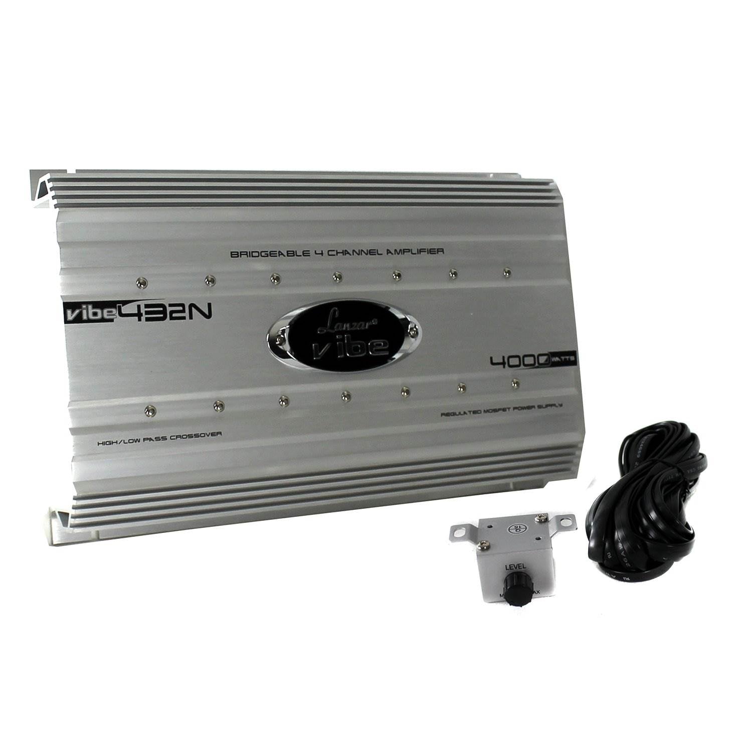 Lanzar 4000 Watt 4 Channel Bridgeable Car Stereo Amplifier w/ Remote (2 Pack)