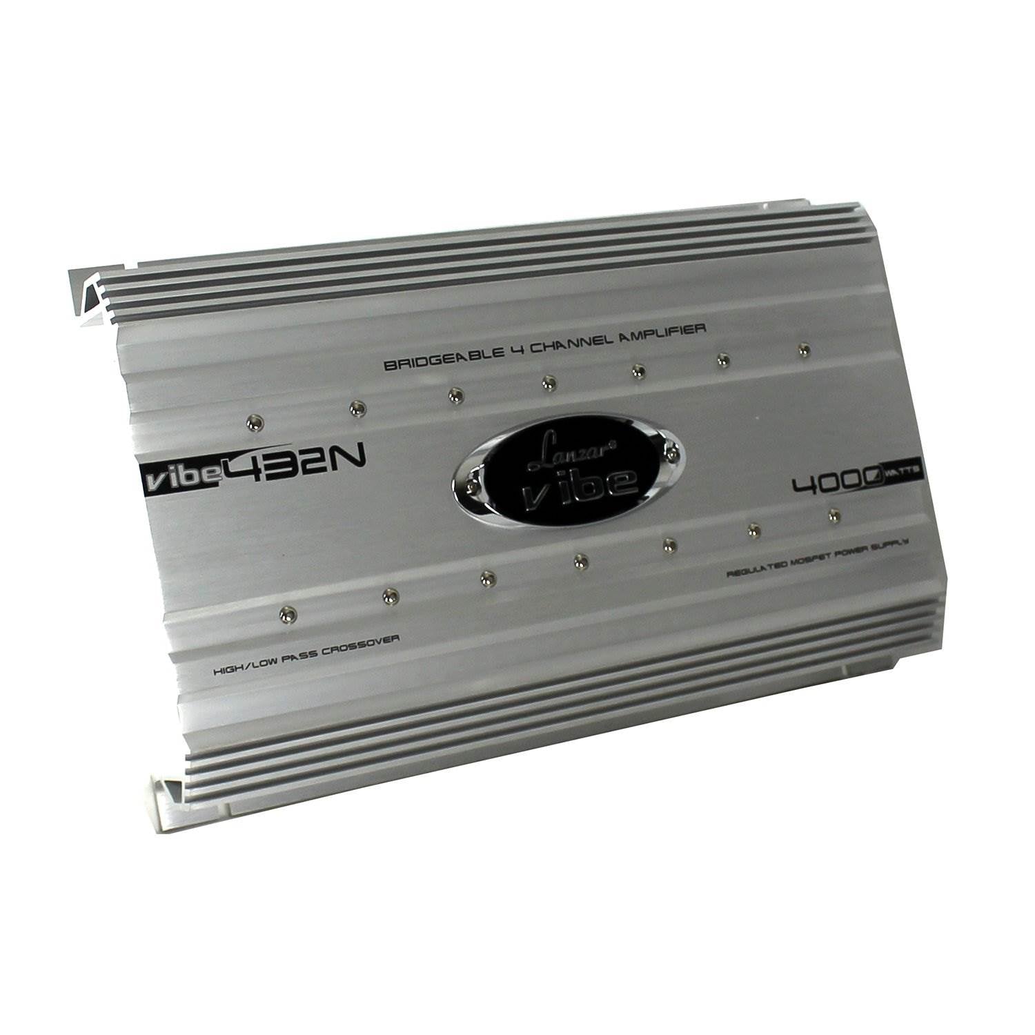 Lanzar 4000 Watt 4 Channel Bridgeable Car Stereo Amplifier w/ Remote (2 Pack)