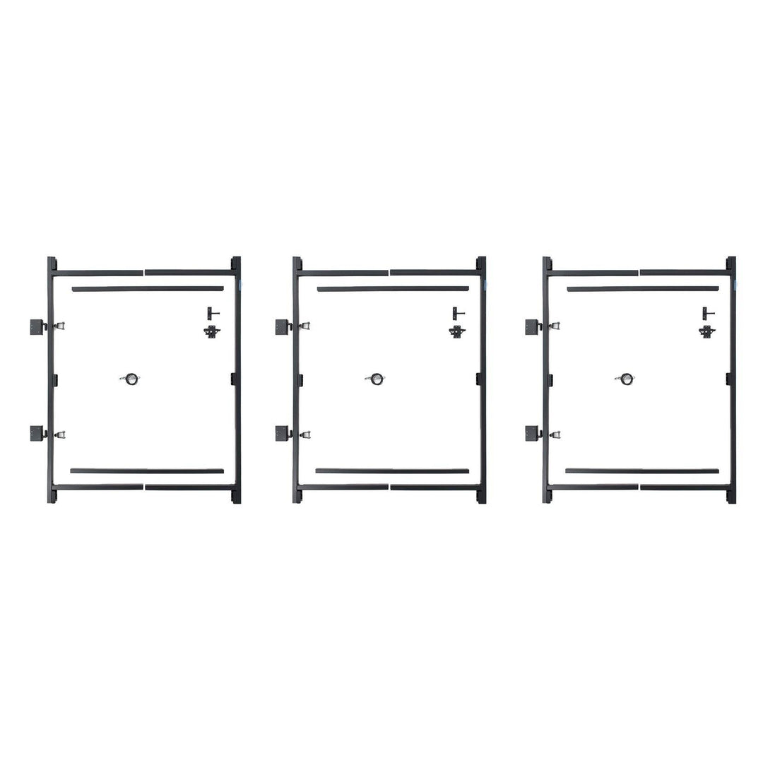 Adjust-A-Gate Steel Frame Gate Building Kit, 36"-60" Wide Up To 7' High (3 Pack) - VMInnovations