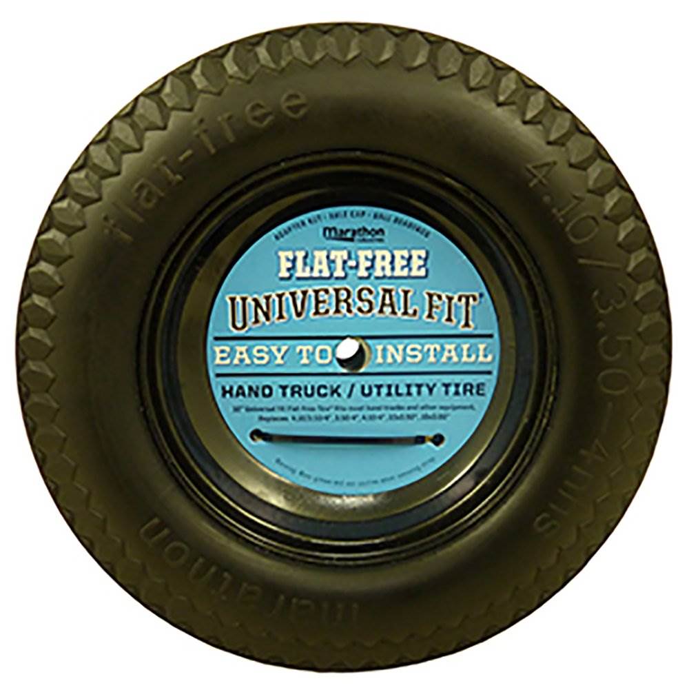 Marathon 4.10/3.50-4 Universal Fit Utility Truck Equip Flat Free Tire (4 Pack)