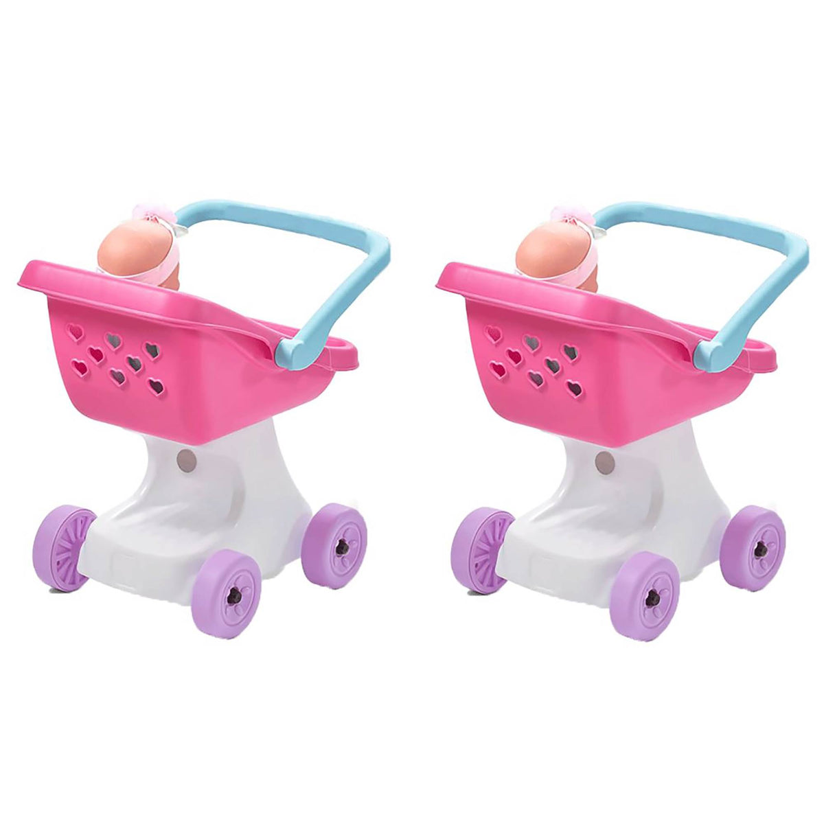 Step2 Love & Care Pretend Play Baby Toddler Doll Kids Push Stroller Toy (2 Pack)