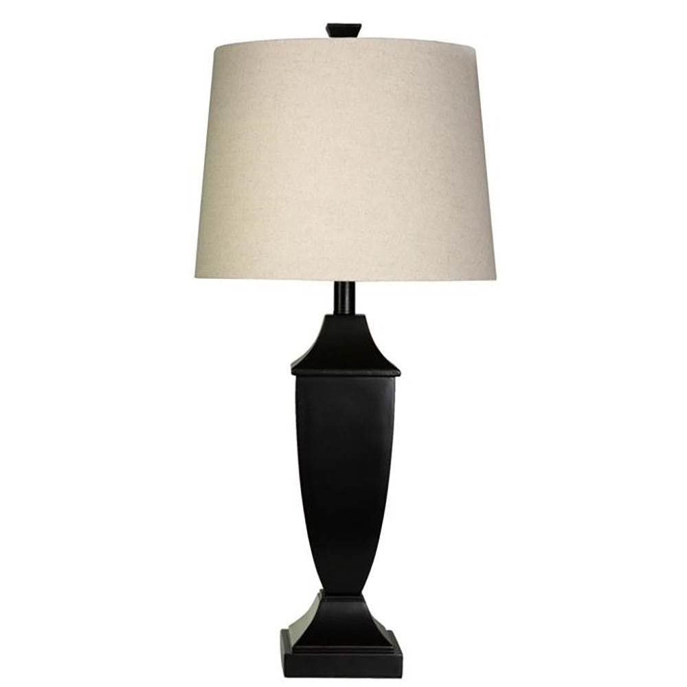 Abode 84 Classic Table Lamp w/ Bronze Wood Finish And Round Shades, Set of 4