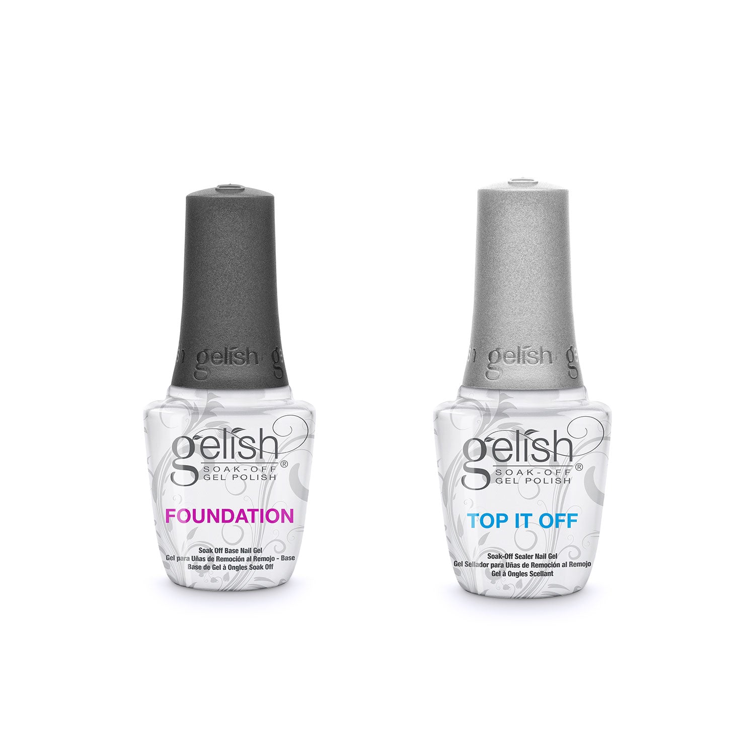 Gelish Dynamic Duo Base & Top It Off Nail Polish w/Fantastic Four Essentials Kit - VMInnovations