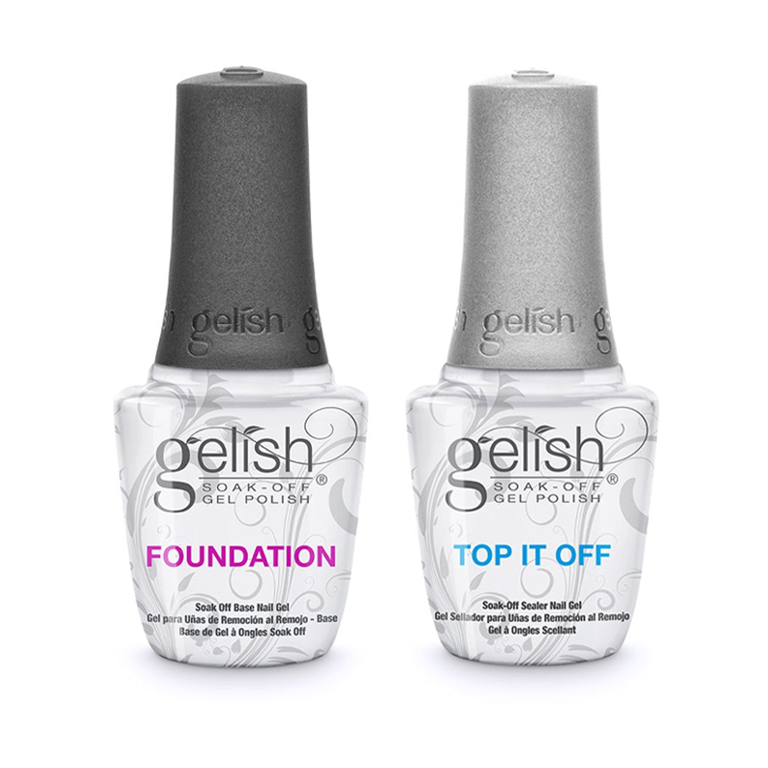 Gelish Dynamic Duo Foundation Base & Top It Off Sealer Soak Off Gel Nail Polish - VMInnovations