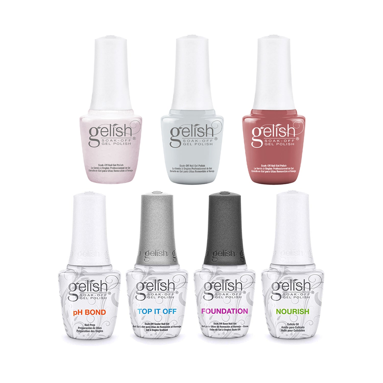 Gelish Fantastic Four & Out in the Open Collections Soak Off Gel Nail Polish Kit - VMInnovations