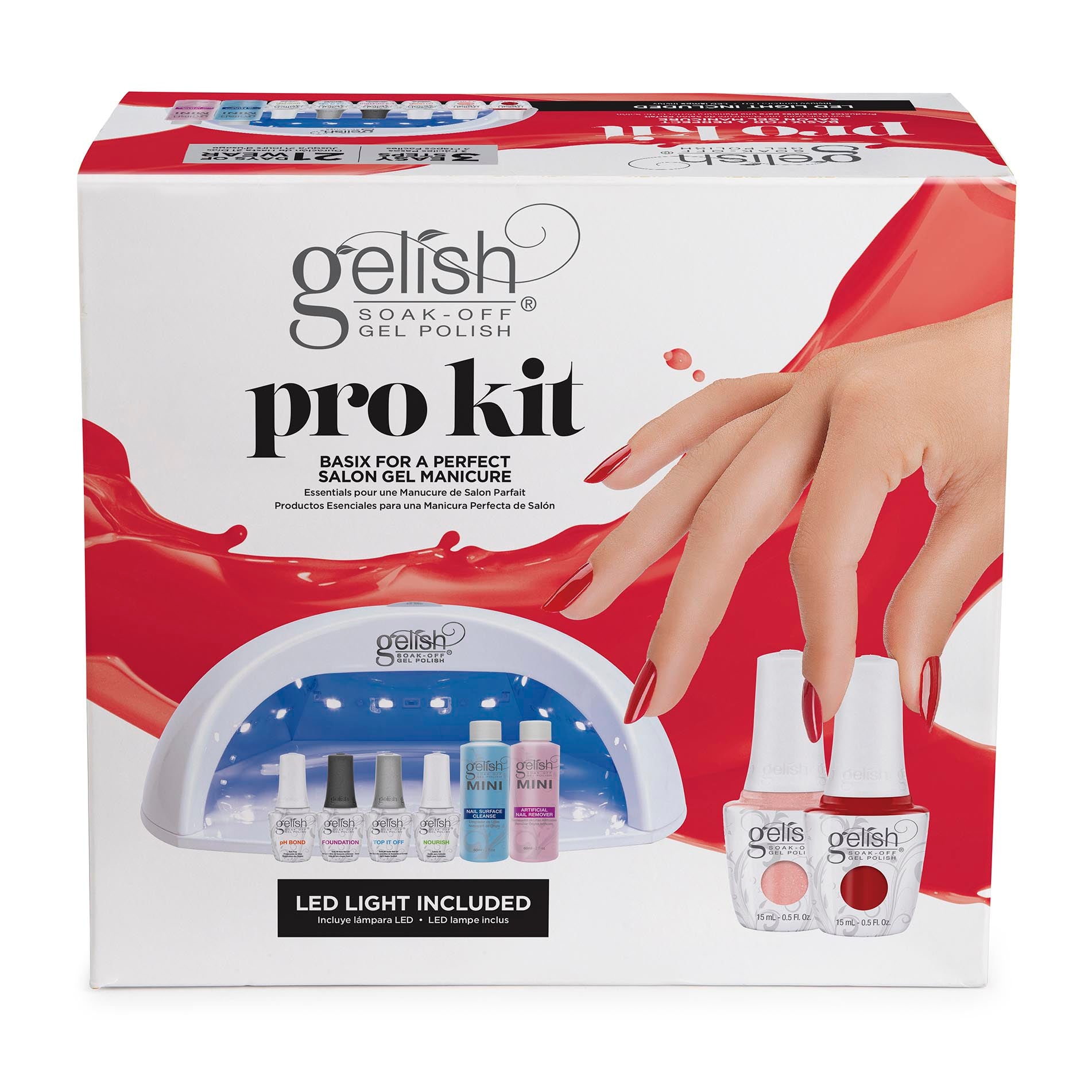 Gelish Pro Kit Professional Soak Off Gel Polish Set with 14 Gel Polish Colors