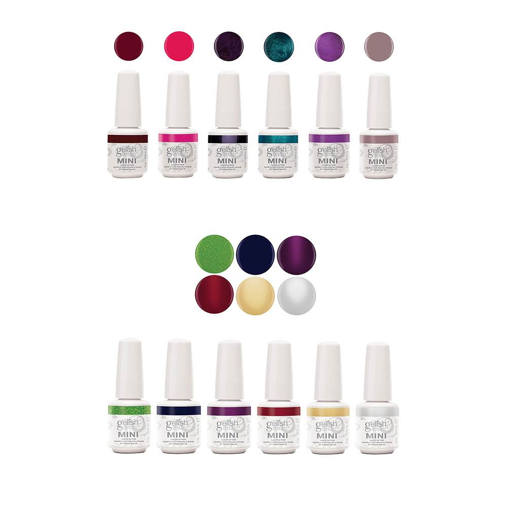 Gelish Winter Gel Polish Set (6 Pack) + Sassy Intergalactic Glam Set (6 Pack)