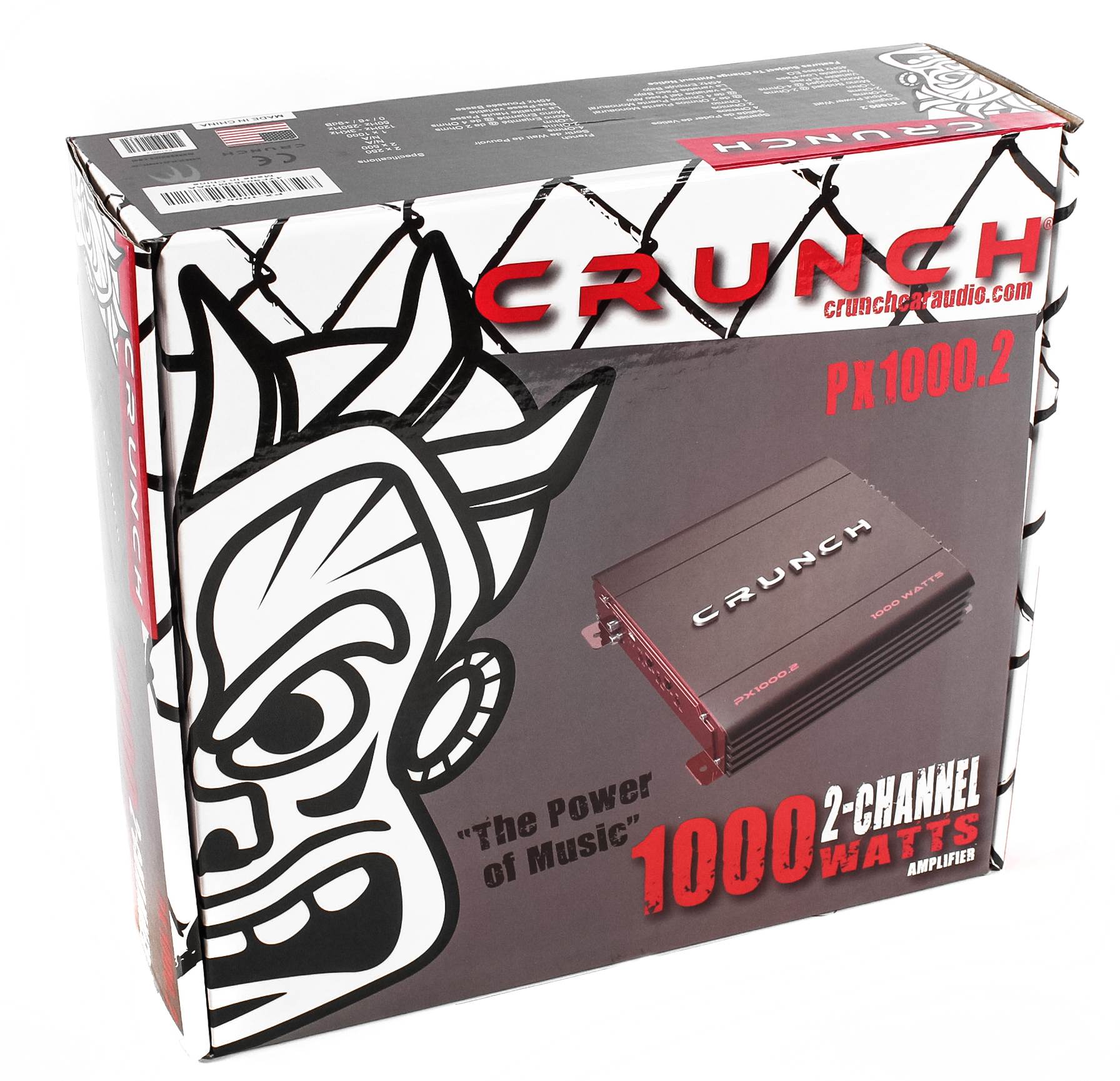 Crunch 4 Channel 1000W A/B Class Stereo Amplifier & 2 Channel Amp & Wiring Kit - VMInnovations