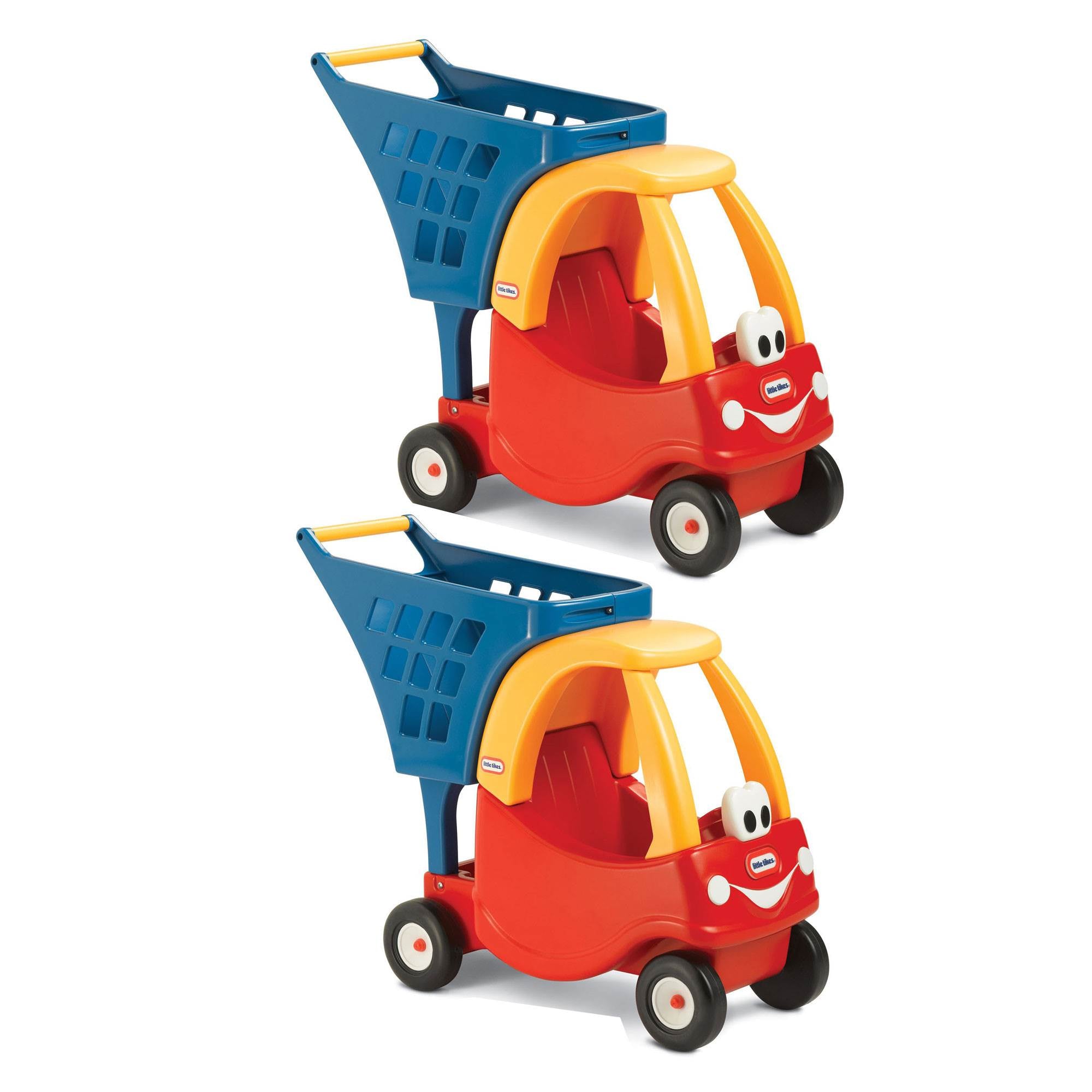 Little Tikes Cozy Coupe Kids Pretend Grocery Store Shopping Cart, Red (2 Pack)