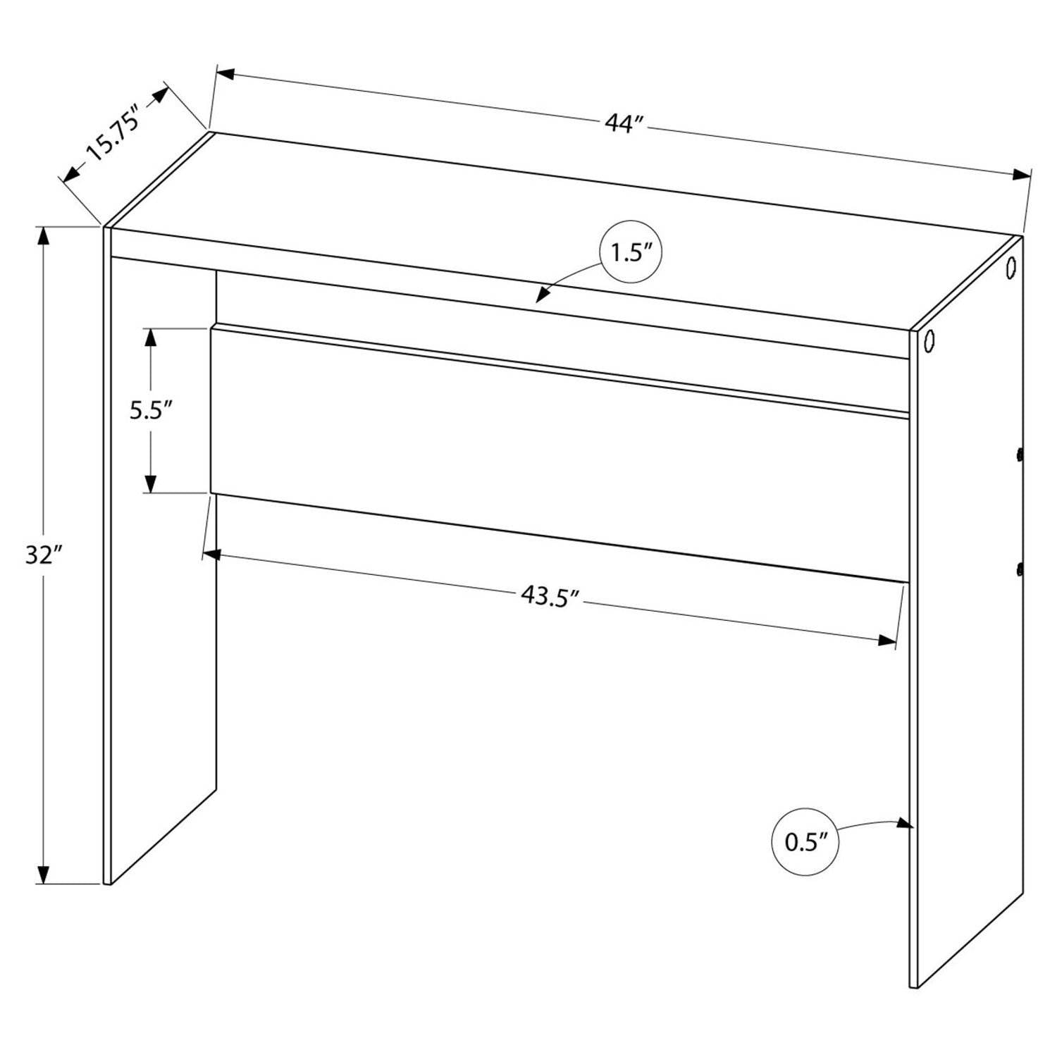 Monarch Contemporary Glass Accent Console Table & Glass End Tables, Dark Taupe