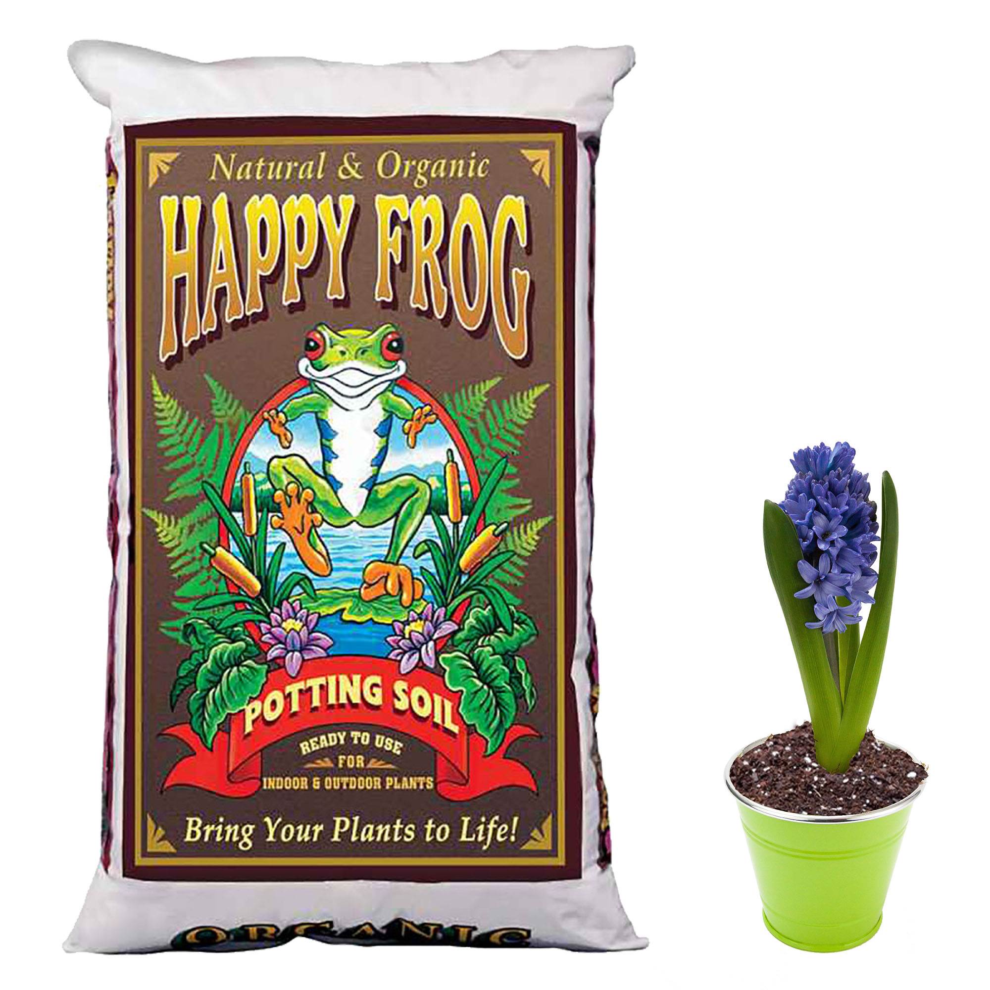 FoxFarm Ocean Forest 6.3-6.8 pH Potting Soil Mix and Happy Frog Potting Soil Mix