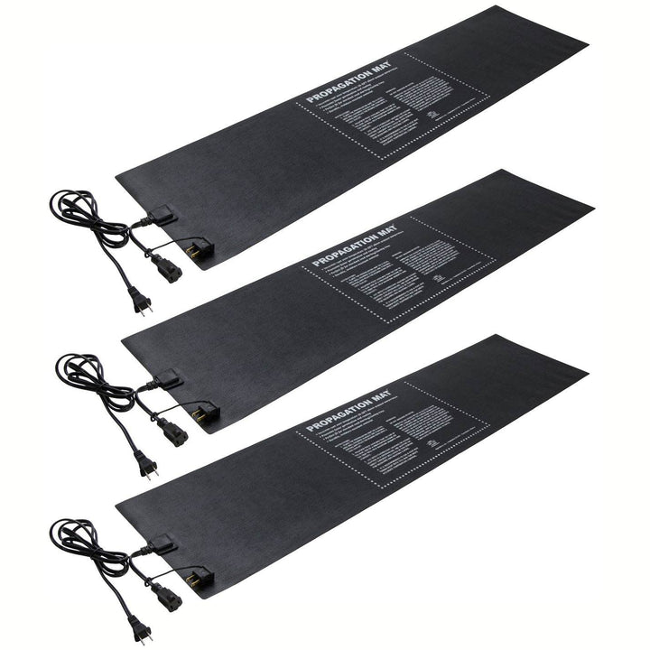 Hydrofarm 19007 Hydroponic 12 x 48-Inch 60W Seed Start Propagation Heat Mat (3) - VMInnovations