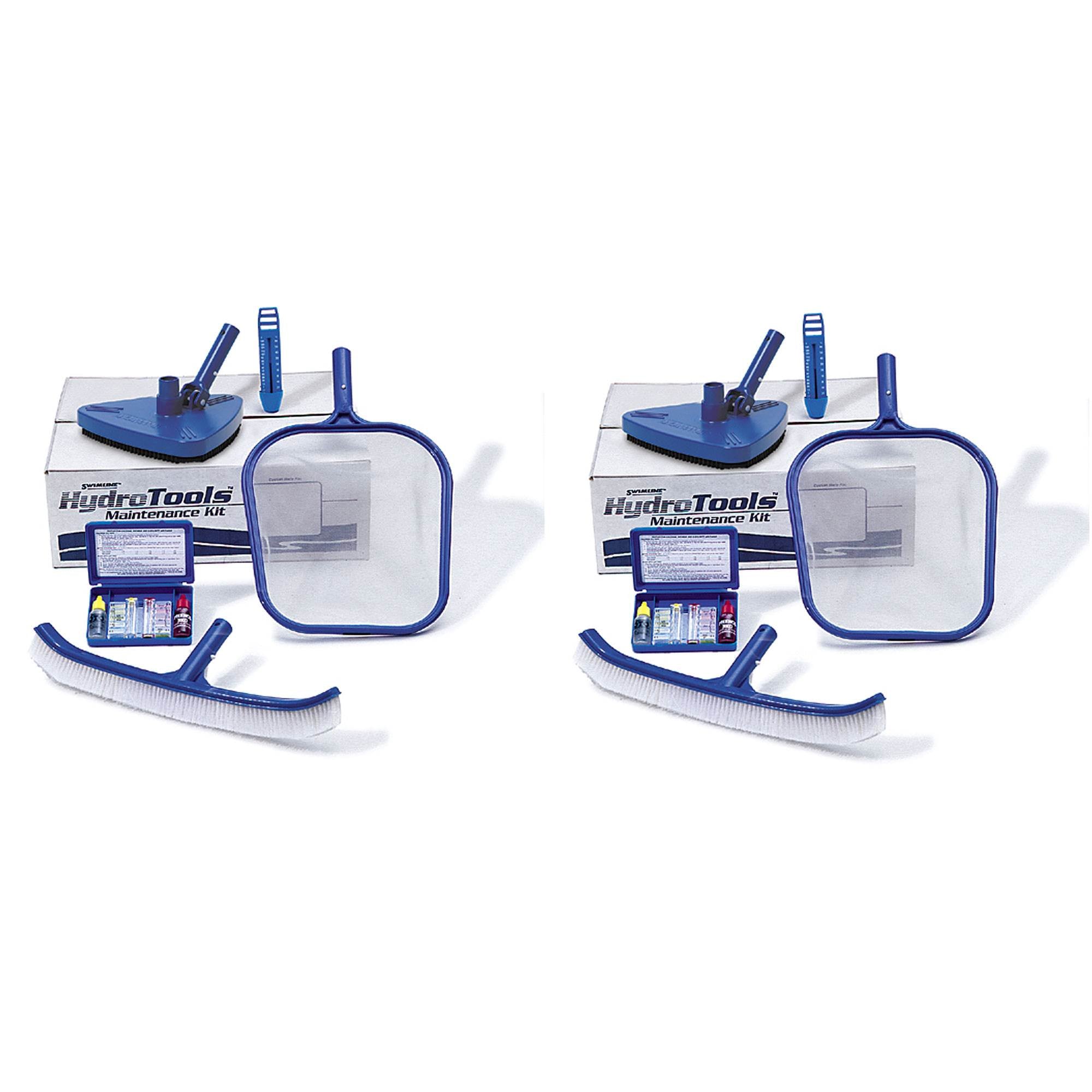 Hydro Tools Premium Inground Swimming Pool Maintenance Kit Skimmer (2 Pack)