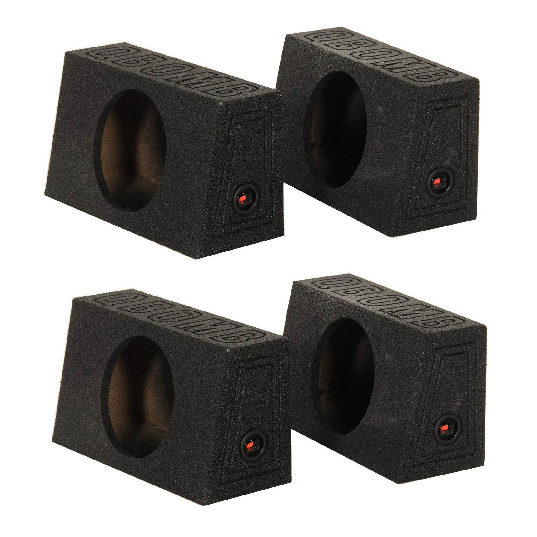Q Power QBomb Single 12 Inch Sealed Subwoofer Sub Boxes Bedliner Spray (4 Pack)