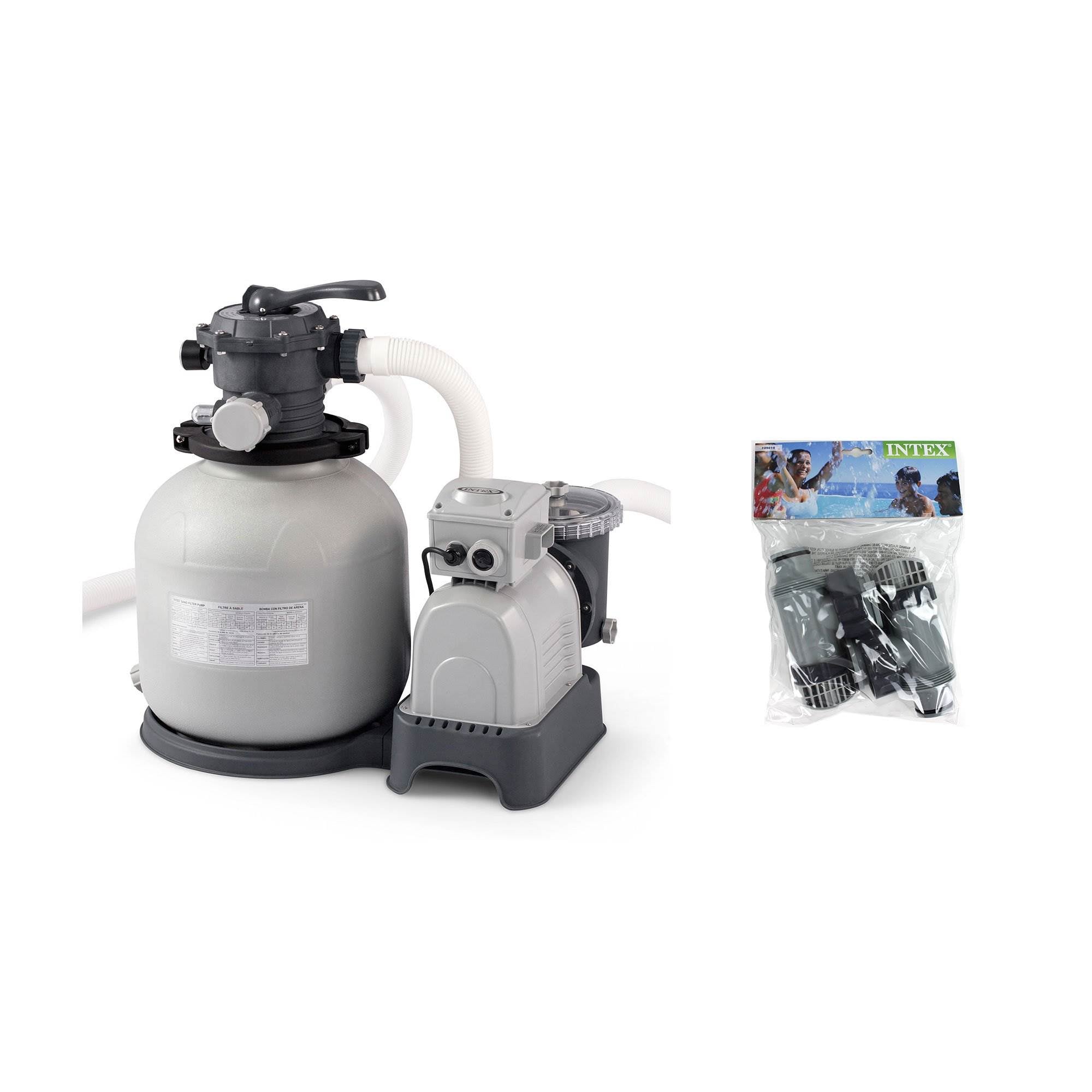 Intex Krystal Clear 3000 GPH Above Ground Swimming Pool Sand Filter & Valves