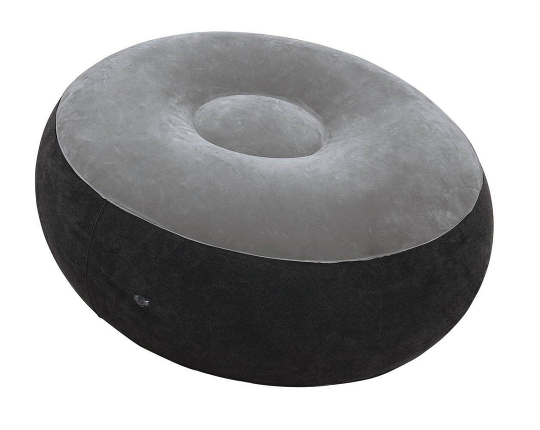 Intex Inflatable Corner Living Room Neutral Sectional Sofa & Lounge Chair Set - VMInnovations