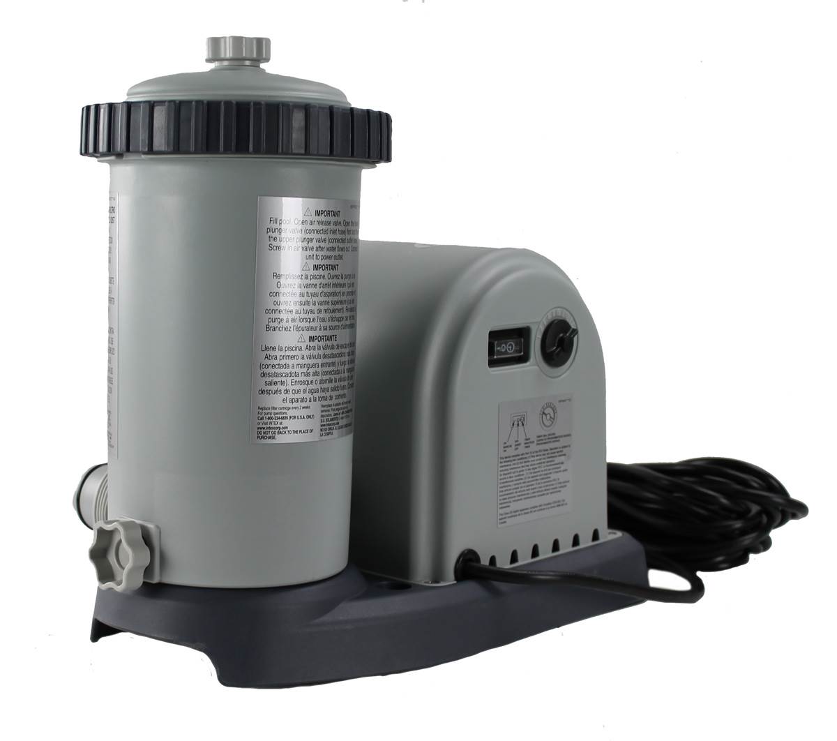 Intex 1500 GPH Pool Filter Pump with Timer & 1000 GPH Easy Set Pool Filter Pump