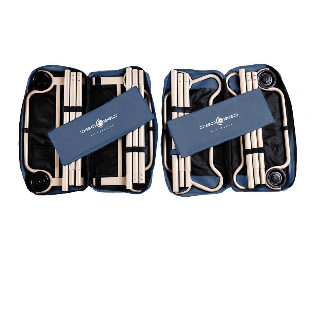Disc-O-Bed Large Cam-O-Bunk Cot with Organizers & Youth Kid-O-Bunk Camping Cot - VMInnovations