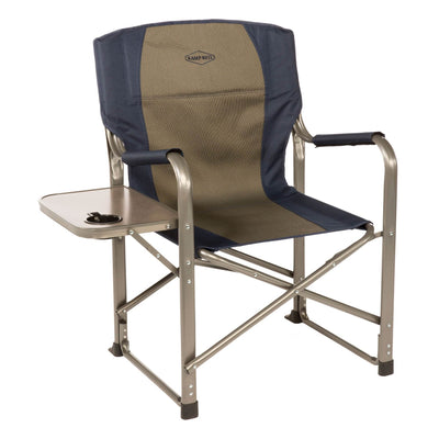Kamp-Rite Folding Camping Director's Chairs with Side Tables and Built In Cooler