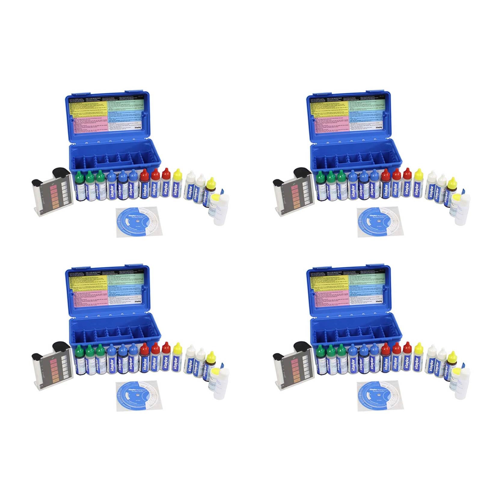 Taylor K2006 Swimming Pool Water FAS-DPD Chlorine pH Alkaline Test Kit (4 Pack)