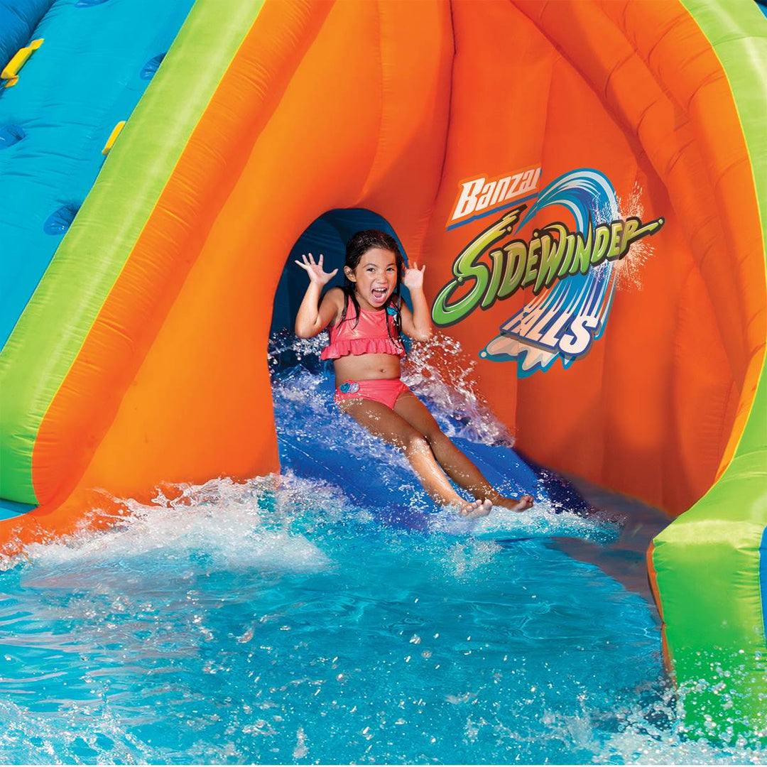 Banzai Falls Inflatable Water Park Kiddie Pool with Slides & Cannons (2 Pack) - VMInnovations
