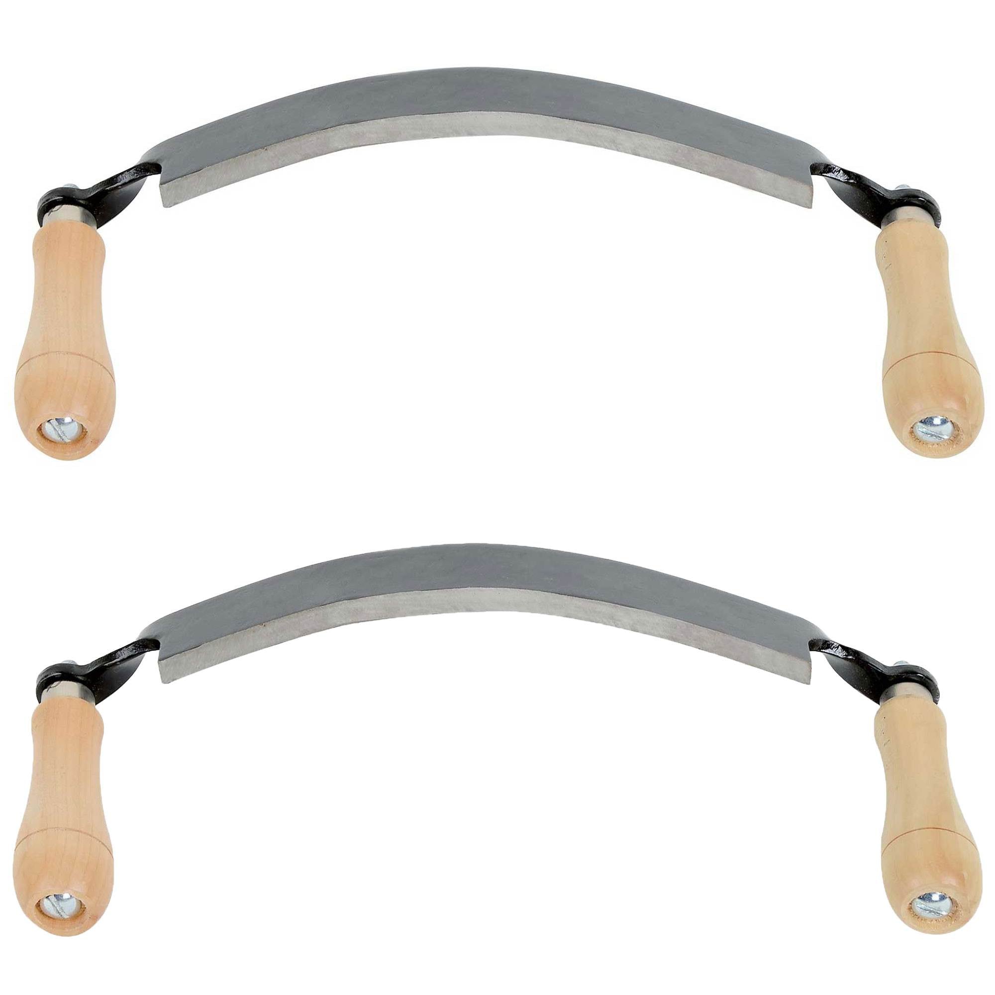 Timber Tuff 10" Curved Wood Blade Draw Shave Knife Woodworking Tool (2 Pack) - VMInnovations